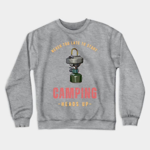 Gas Burner Stove for Camping Crewneck Sweatshirt by Radi-SH